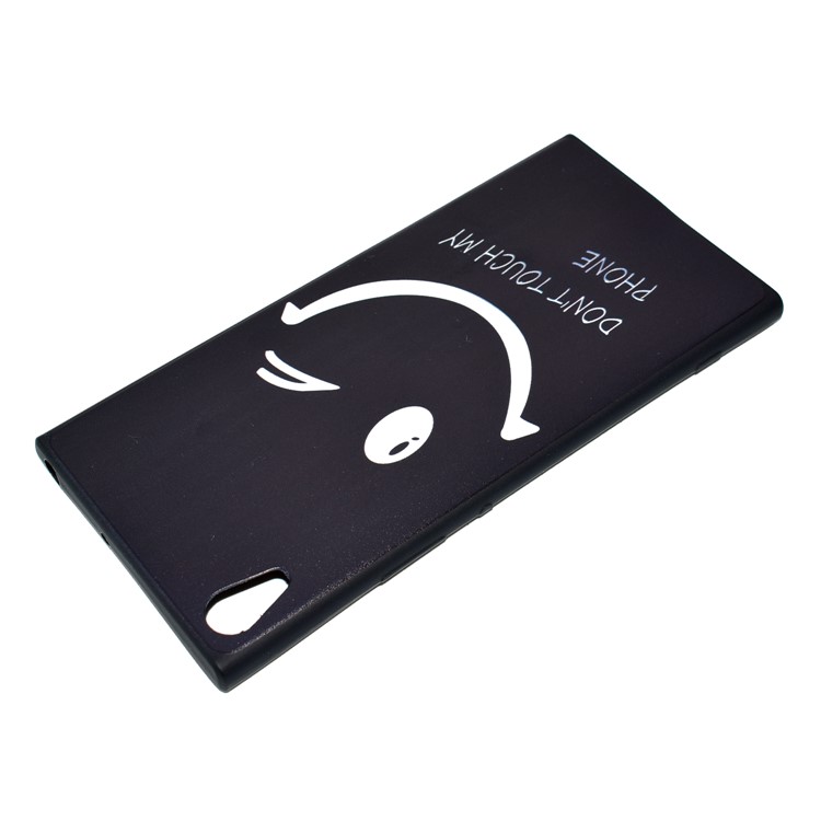 Printing Pattern TPU Soft Phone Casing for Sony Xperia XA1 Ultra - Blink Eyes and Do Not Touch My Phone-4