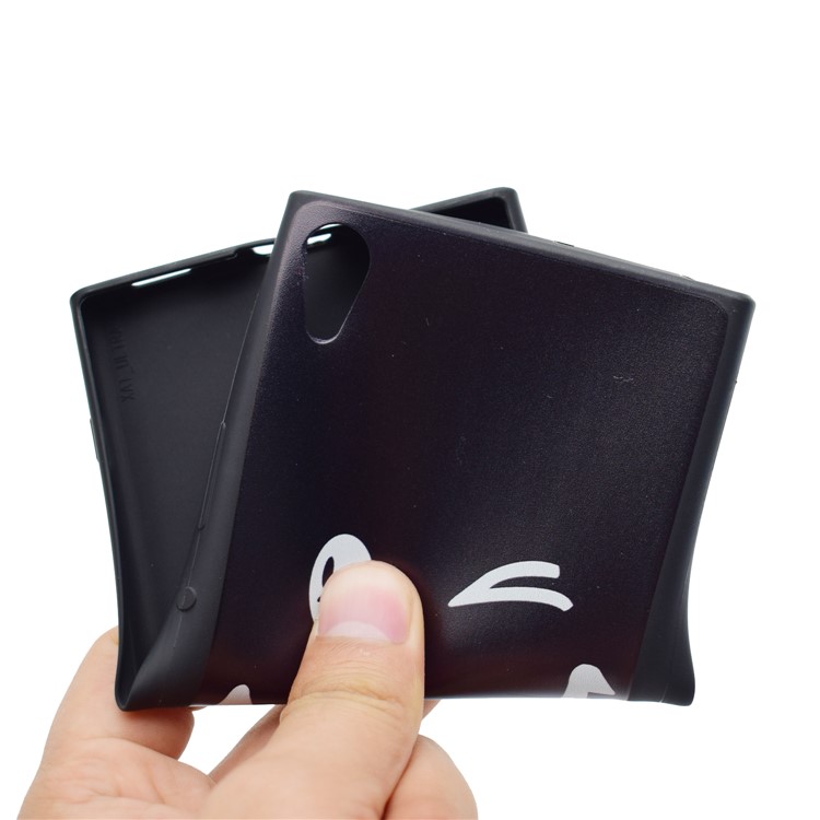 Printing Pattern TPU Soft Phone Casing for Sony Xperia XA1 Ultra - Blink Eyes and Do Not Touch My Phone-5