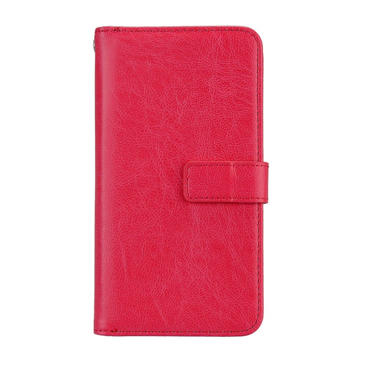 Crazy Horse Grain Wallet Leather Flip Mobile Casing with Stand for Sony Xperia L1 - Red-3