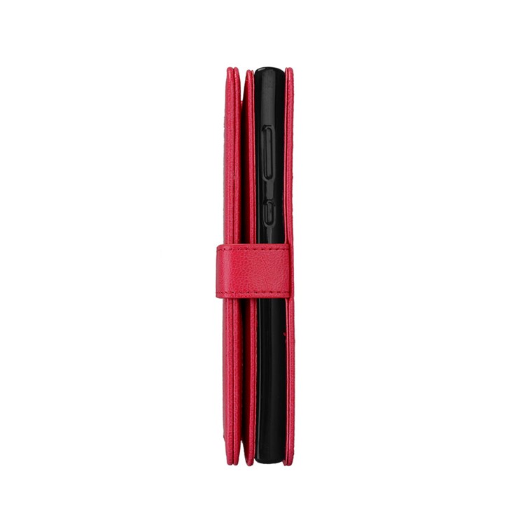 Crazy Horse Grain Wallet Leather Flip Mobile Casing with Stand for Sony Xperia L1 - Red-5