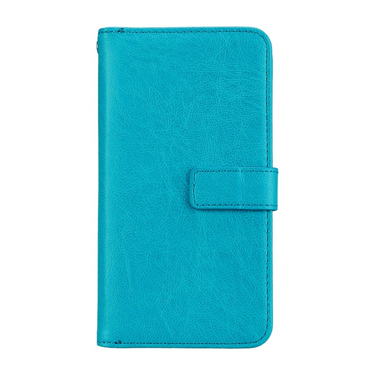 Crazy Horse Pattern Leather Stand Wallet Flip Phone Case Accessory with Card Holders for Sony Xperia L1 - Blue-3