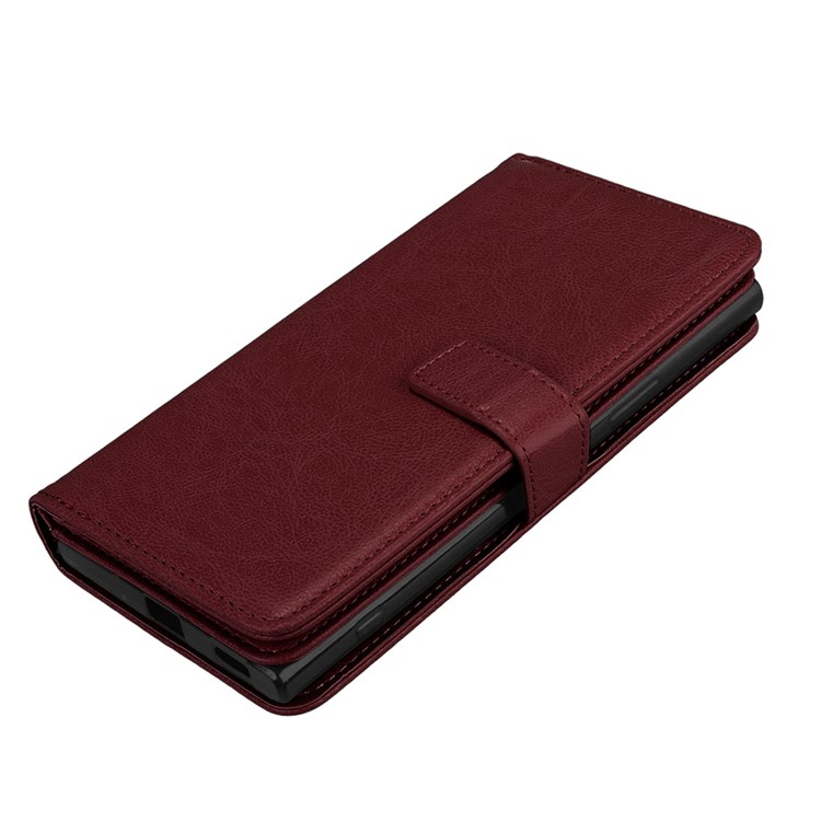 Crazy Horse Stand Wallet Leather Cell Phone Protection Shell for Sony Xperia XA1 Ultra - Brown-6