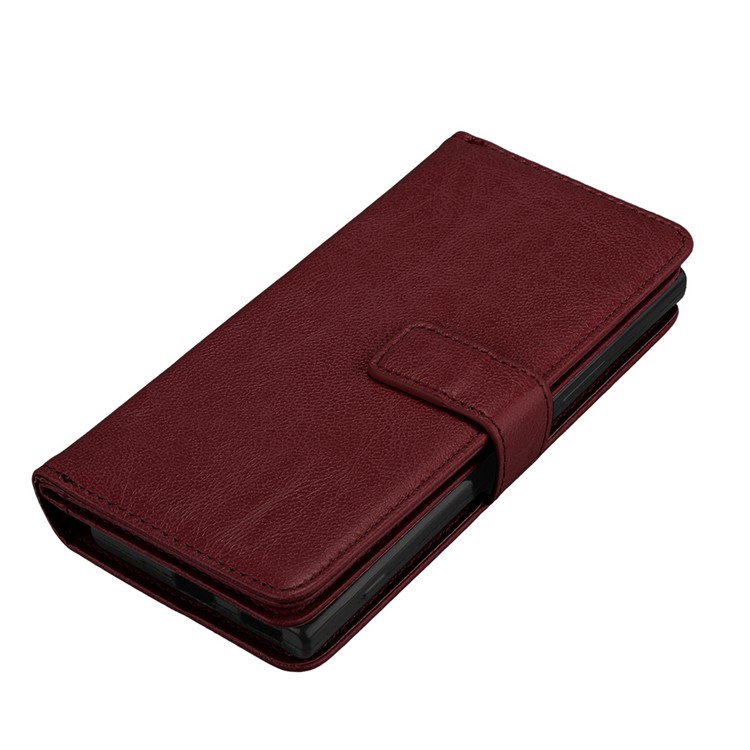 Crazy Horse PU Leather 9 Card Slots Phone Protection Cover for Sony Xperia XA1 - Brown-6