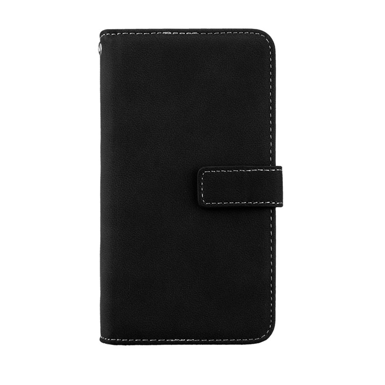 Matte Skin PU Leather Stand Phone Accessory Case with 9 Card Holders for Sony Xperia L1 - Black-3