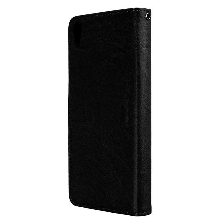 Crazy Horse Wallet Leather Stand Case for Sony Xperia XA1 Ultra - Black-8