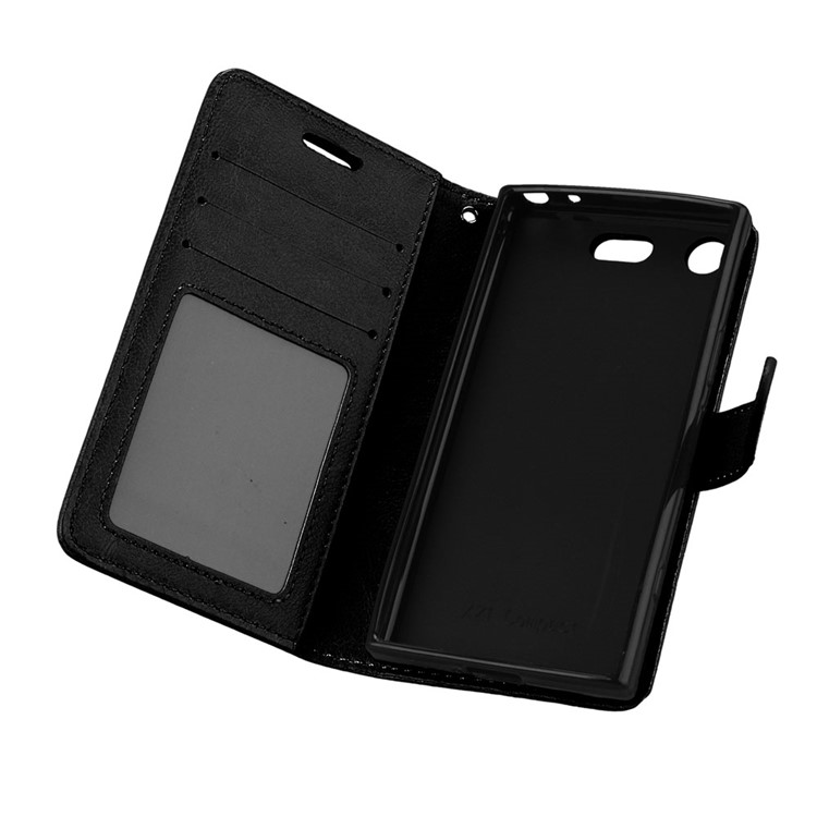 Crazy Horse Wallet Leather Stand Case for Sony Xperia XZ1 Compact - Black-10