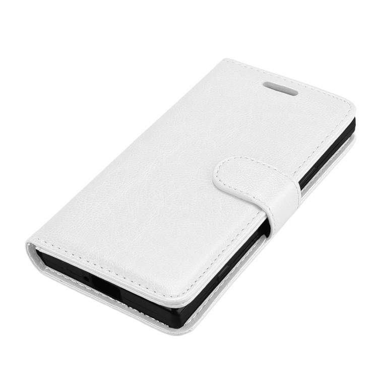Crazy Horse Wallet Leather Stand Cover for Sony Xperia XZ1 Compact - White-11