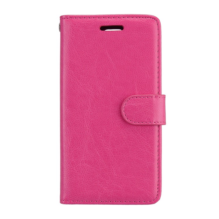 Crazy Horse Wallet Leather Shell Case for Sony Xperia XZ1 Compact - Rose-4
