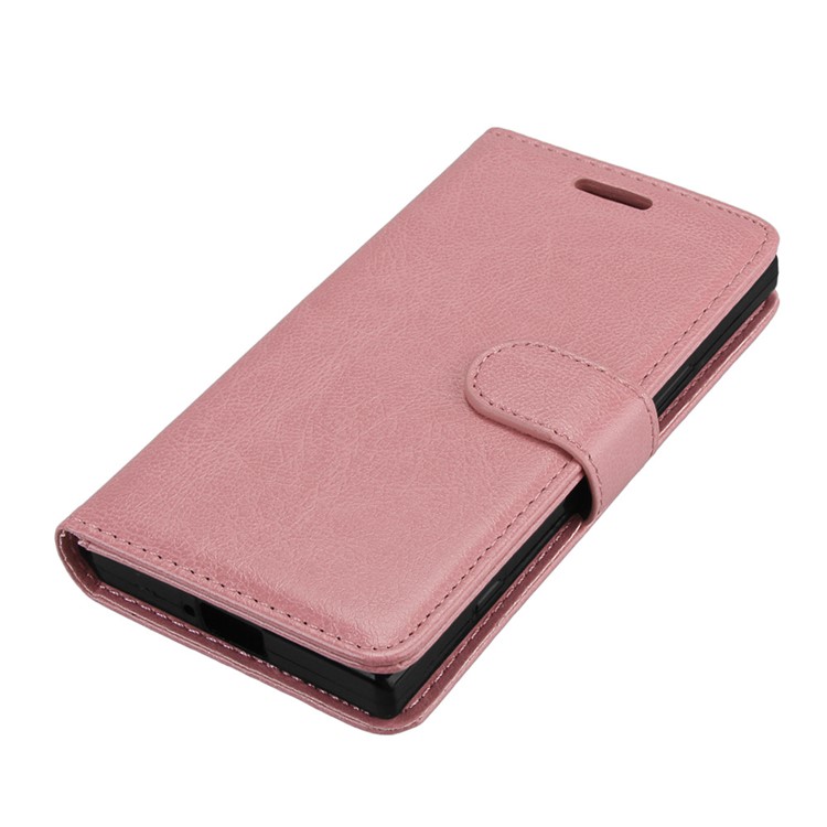 Crazy Horse Magnetic Leather Stand Case for Sony Xperia XZ1 Compact - Pink-11