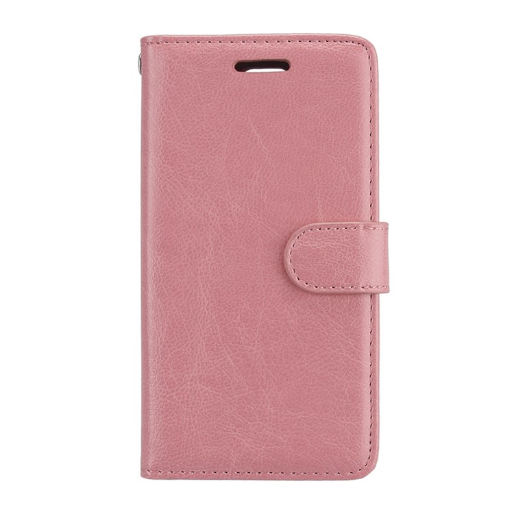 Crazy Horse Magnetic Leather Stand Case for Sony Xperia XZ1 Compact - Pink-4