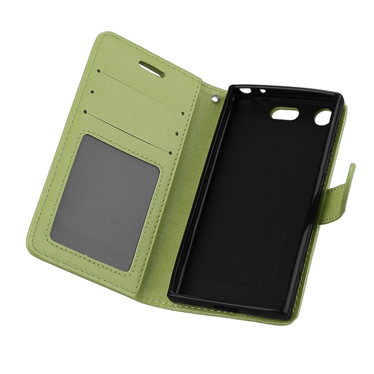 Crazy Horse Magnetic Leather Stand Cover for Sony Xperia XZ1 Compact - Green-10