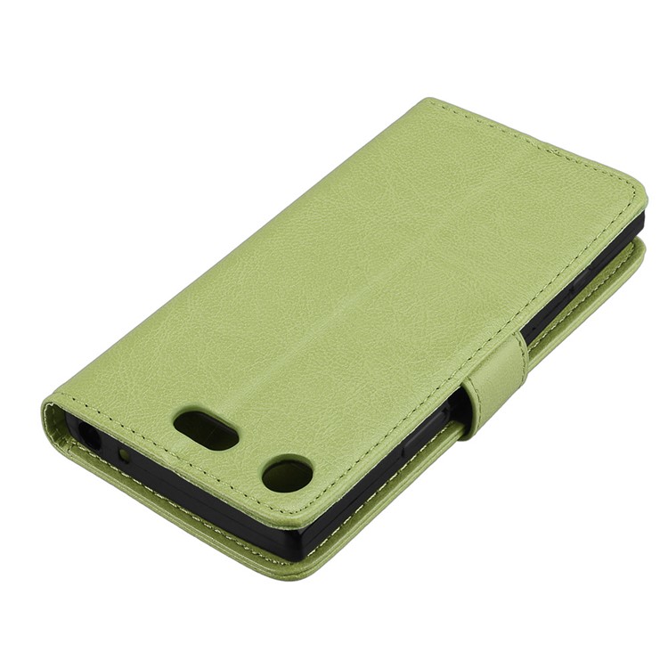Crazy Horse Magnetic Leather Stand Cover for Sony Xperia XZ1 Compact - Green-12