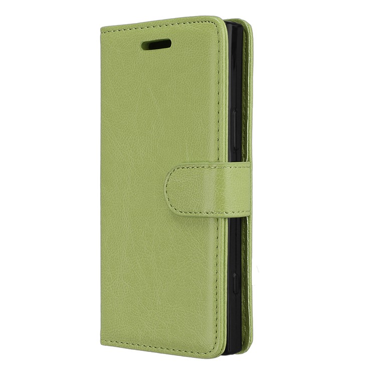 Crazy Horse Magnetic Leather Stand Cover for Sony Xperia XZ1 Compact - Green-7
