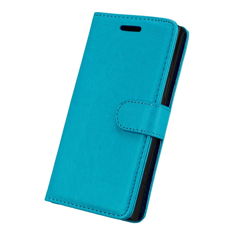 Crazy Horse Wallet Leather Protection Case for Sony Xperia XZ1 Compact - Blue-6