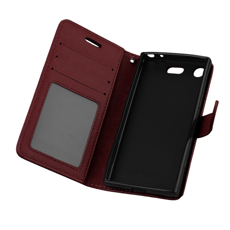 Crazy Horse PU Leather Stand Case for Sony Xperia XZ1 Compact - Brown-10