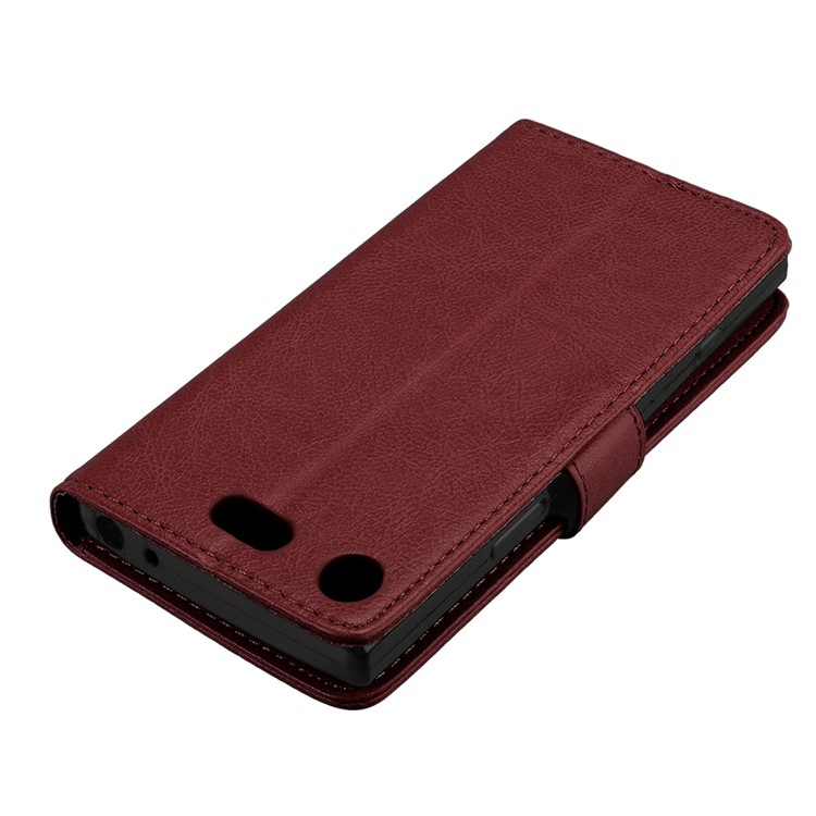 Crazy Horse PU Leather Stand Case for Sony Xperia XZ1 Compact - Brown-12