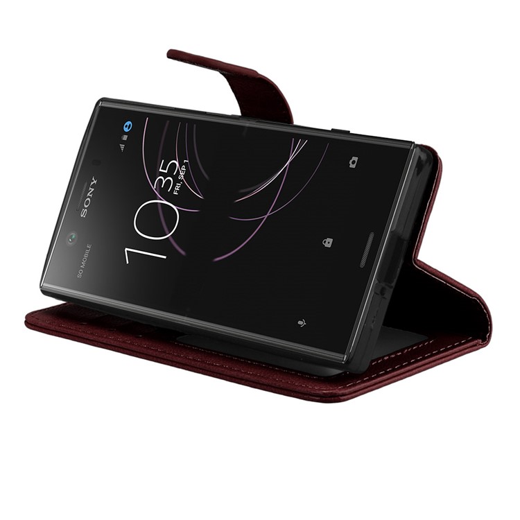 Crazy Horse PU Leather Stand Case for Sony Xperia XZ1 Compact - Brown-13