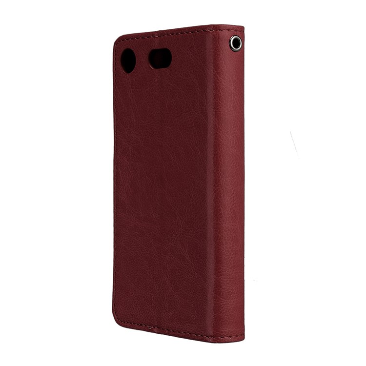Crazy Horse PU Leather Stand Case for Sony Xperia XZ1 Compact - Brown-8