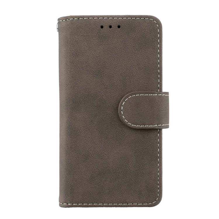 Matte Finish Wallet PU Leather Stand Cell Phone Cover for Sony Xperia XZ1 Compact - Brown-4