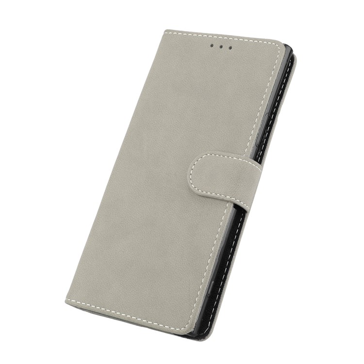 Matte Surface PU Leather 3 Card Slots Wallet Stand Mobile Phone Cover for Sony Xperia XA1 Ultra - Grey-6