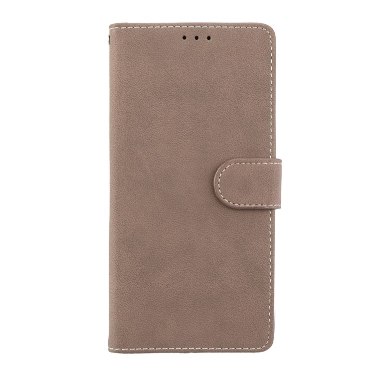 Matte Surface PU Leather 3 Card Slots Wallet Stand Mobile Phone Casing Cover for Sony Xperia XA1 Ultra - Khaki-4