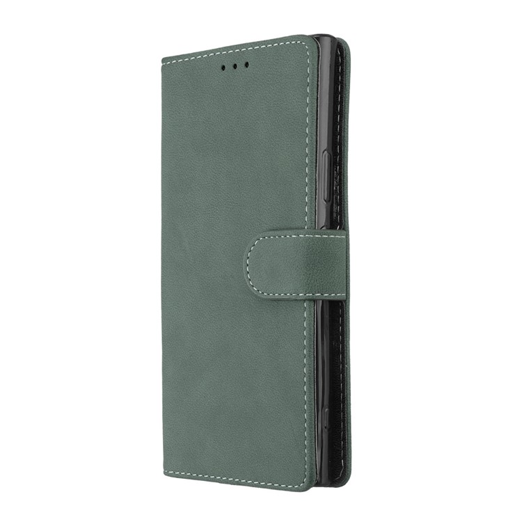 Matte Surface PU Leather 3 Card Slots Wallet Stand Mobile Phone Shell for Sony Xperia XA1 Ultra - Green-7