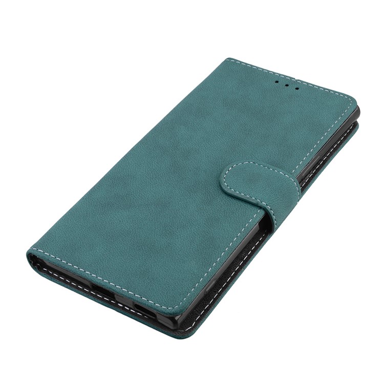 Matte Surface PU Leather 3 Card Slots Wallet Stand Phone Case for Sony Xperia XA1 Ultra - Blue-11