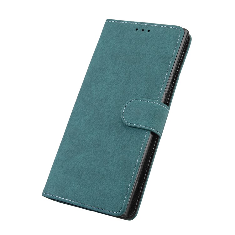 Matte Surface PU Leather 3 Card Slots Wallet Stand Phone Case for Sony Xperia XA1 Ultra - Blue-6