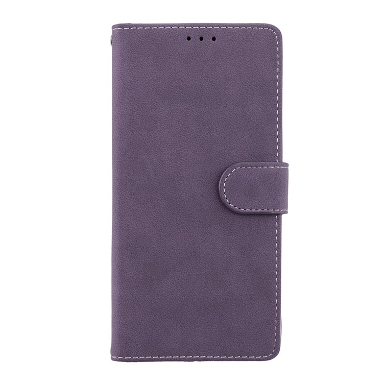 Matte Surface PU Leather 3 Card Slots Wallet Stand Phone Casing for Sony Xperia XA1 Ultra - Purple-4