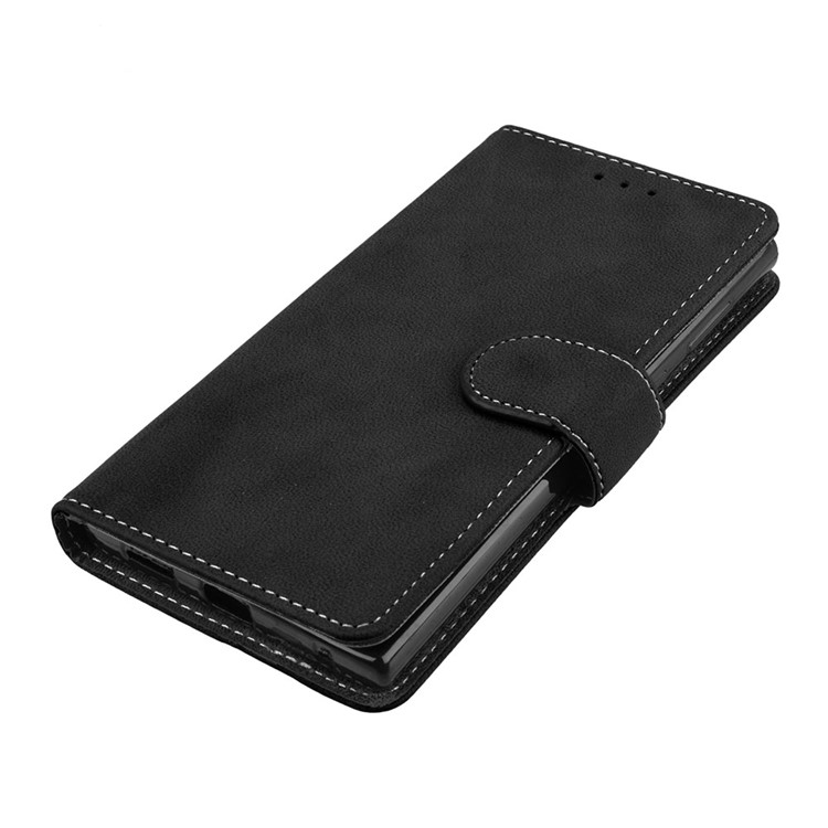 Matte Surface Wallet Leather Stand Case for Sony Xperia L1 - Black-11