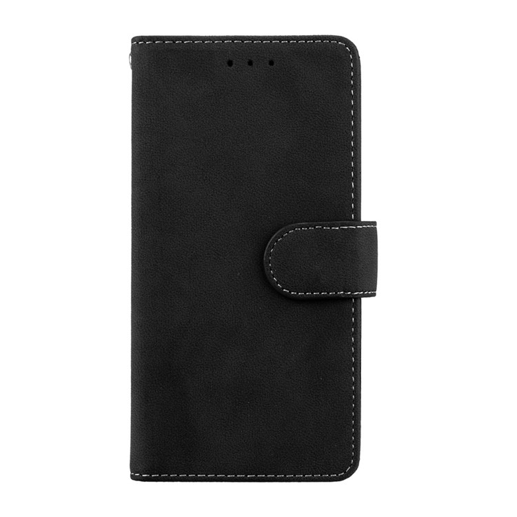 Matte Surface Wallet Leather Stand Case for Sony Xperia L1 - Black-4