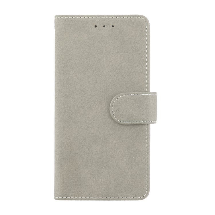 Matte Surface Wallet Leather Stand Cover for Sony Xperia L1 - Grey-4