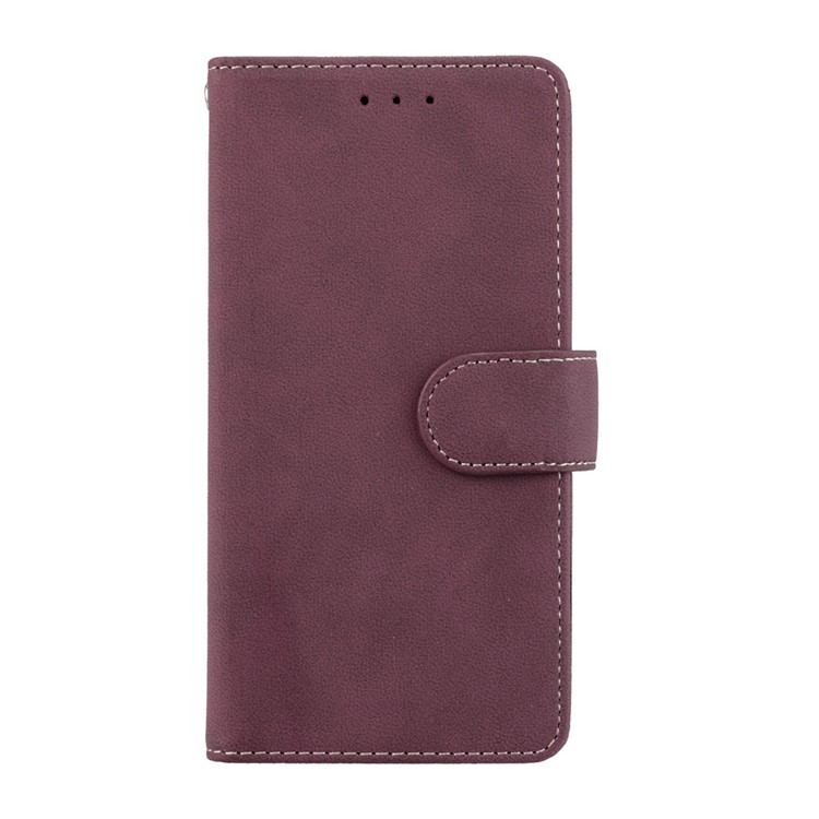 Matte Surface Wallet Leather Shell Case for Sony Xperia L1 - Wine Red-4