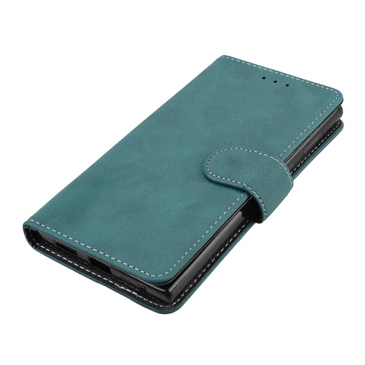 Matte Surface Leather Wallet Case for Sony Xperia L1 - Blue-11