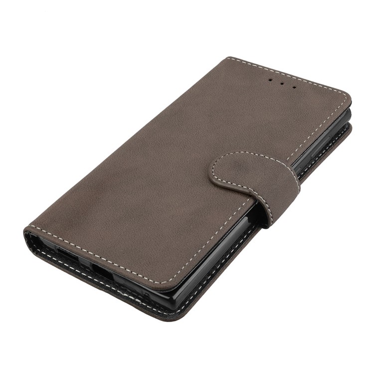 Matte Surface Wallet Leather Stand Case Shell for Sony Xperia L1 - Brown-11