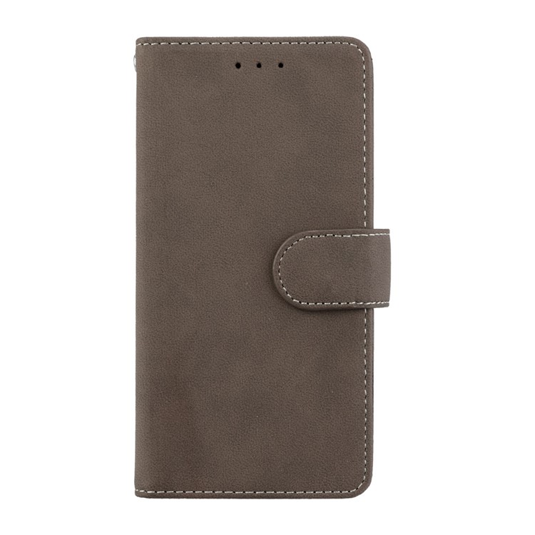 Matte Surface Wallet Leather Stand Case Shell for Sony Xperia L1 - Brown-4