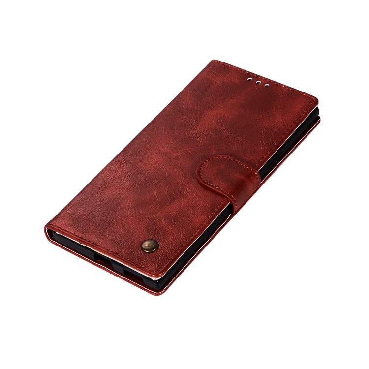 Premium Vintage PU Leather Stand Phone Casing for Sony Xperia XA1 - Wine Red-7