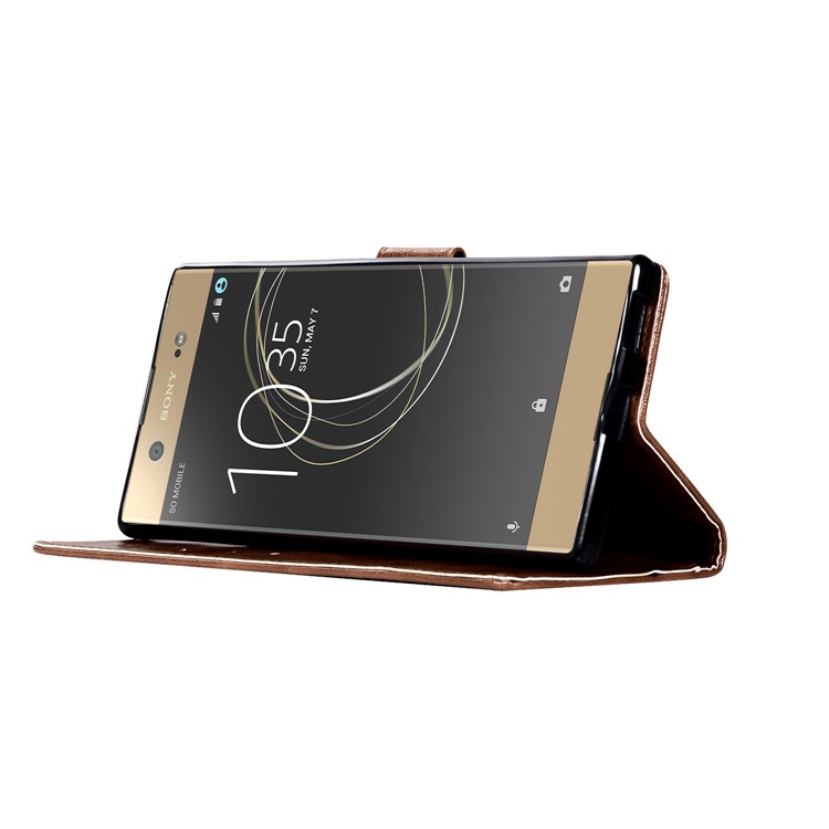 PU-lederner MappenHandyfall Der Premiumweinlese Für Sony Xperia XA1 - Kaffee-5