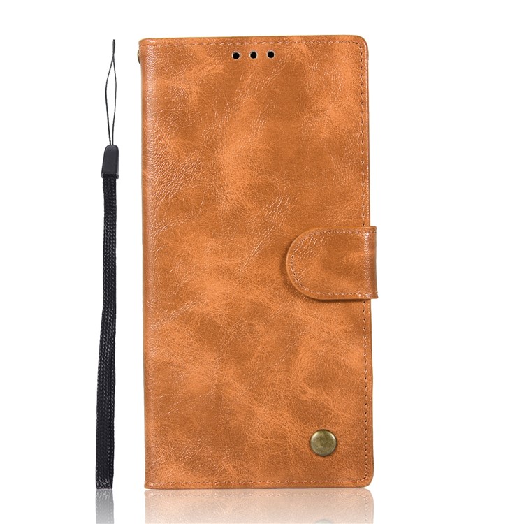 Premium Vintage PU Leather Stand Protection Case for Sony Xperia XA1 - Brown-2