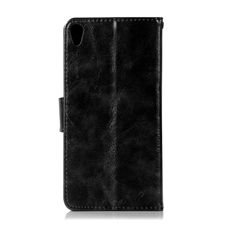 Premium Vintage PU Leather Wallet Case for Sony Xperia L1 - Black-3
