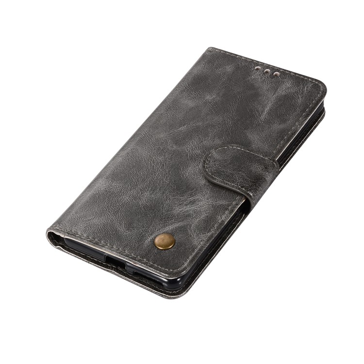 Premium Vintage PU Leather Wallet Cover for Sony Xperia L1 - Grey-7