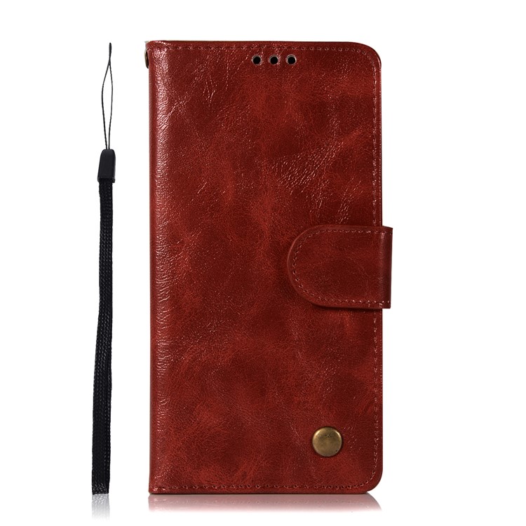 Premium Vintage PU Leather Wallet Protective Case for Sony Xperia L1 - Wine Red-2