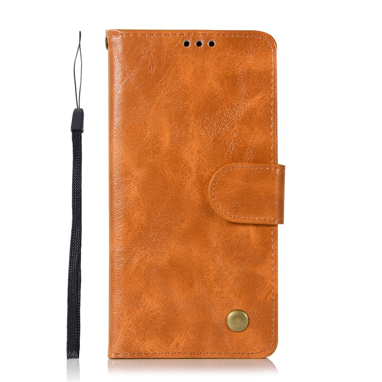 Premium Vintage PU Leather Wallet Cover Shell for Sony Xperia L1 - Brown-2