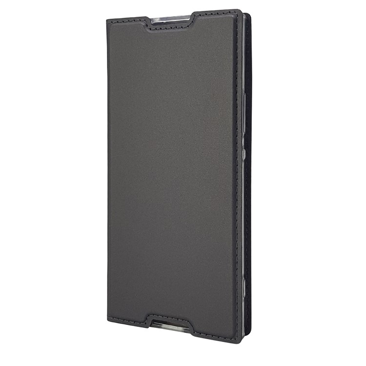 Magnetischer Adsorption Stand Leder Kartenhalter Abdeckung Zubehör Für Sony Xperia XA1 - Schwarz-10