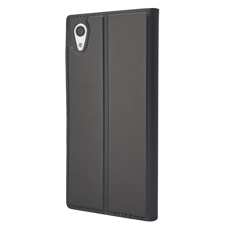 Magnetischer Adsorption Stand Leder Kartenhalter Abdeckung Zubehör Für Sony Xperia XA1 - Schwarz-11