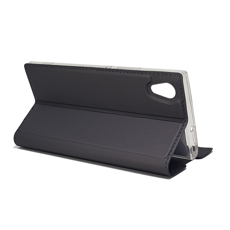 Magnetischer Adsorption Stand Leder Kartenhalter Abdeckung Zubehör Für Sony Xperia XA1 - Schwarz-8
