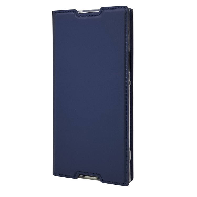 Magnetic Adsorption Leather Card Holder Cover with Stand for Sony Xperia XA1 - Dark Blue-8