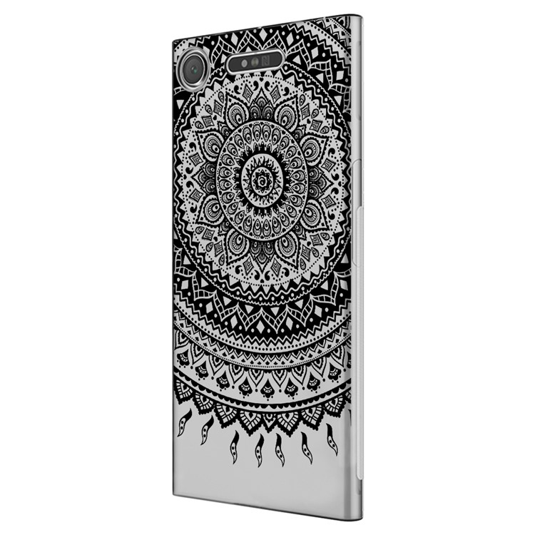 Mandala Flower TPU + PC Hybrid Back Phone Case for Sony Xperia XZ1 - Black-2