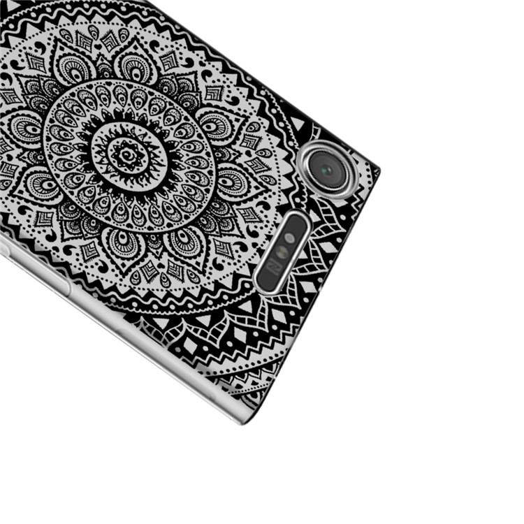 Mandala Flower TPU + PC Hybrid Back Phone Case for Sony Xperia XZ1 - Black-3