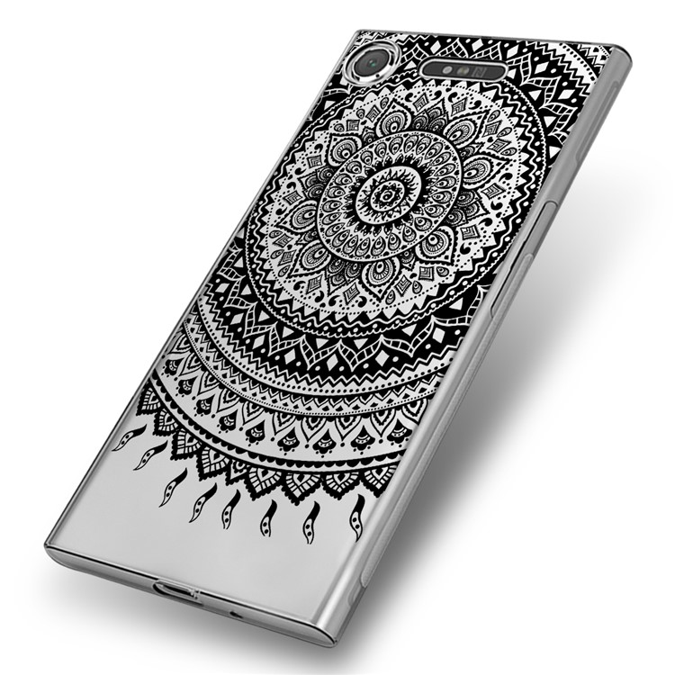 Mandala Flower TPU + PC Hybrid Back Phone Case for Sony Xperia XZ1 - Black-5